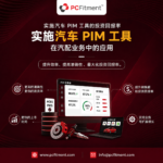 汽车PIM工具控制面板，用于管理汽车零部件电商平台的ACES PIE适配数据